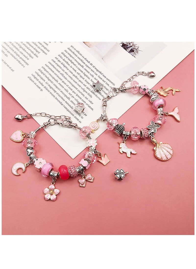 Womdee 68PCS Charm Bracelets Kit with Jewelry Charms, Bracelets for DIY Craft, Jewelry Gift  - Image 5