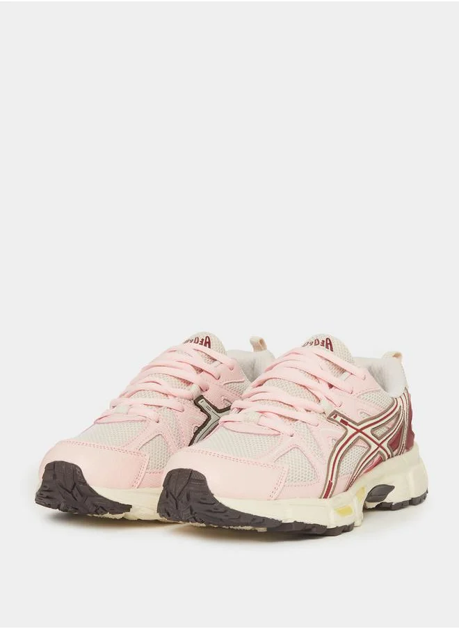 Styli Textured Web Design Lace-Up Sneakers