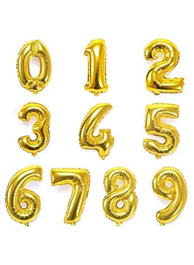 Simple polymer 41cm Gold 0-9 Number Balloons Foil Balloons Mylar Balloons for Party Decorations Party Supplies - Image 3