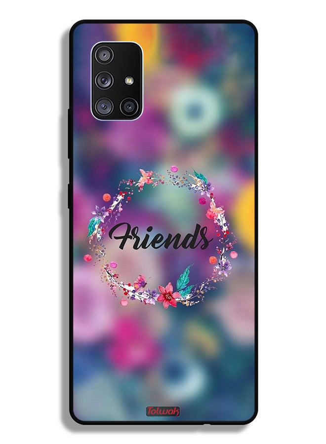 Tolwak Samsung Galaxy A71 5G Protective Case Cover Friends In Flowers Ring Art - Image 1
