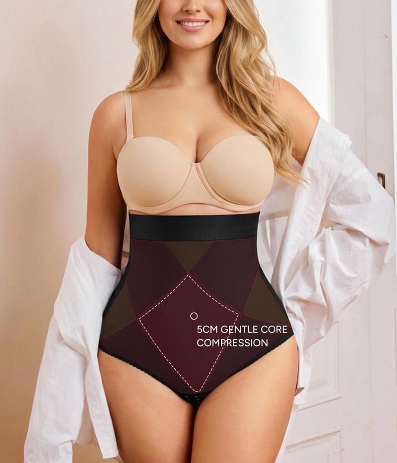 Nebility Tummy Control Shapewear Panties for Women - High-Waist Postpartum Shapewear Brief Body Shaper Girdle Butt Lift Black - Image 2