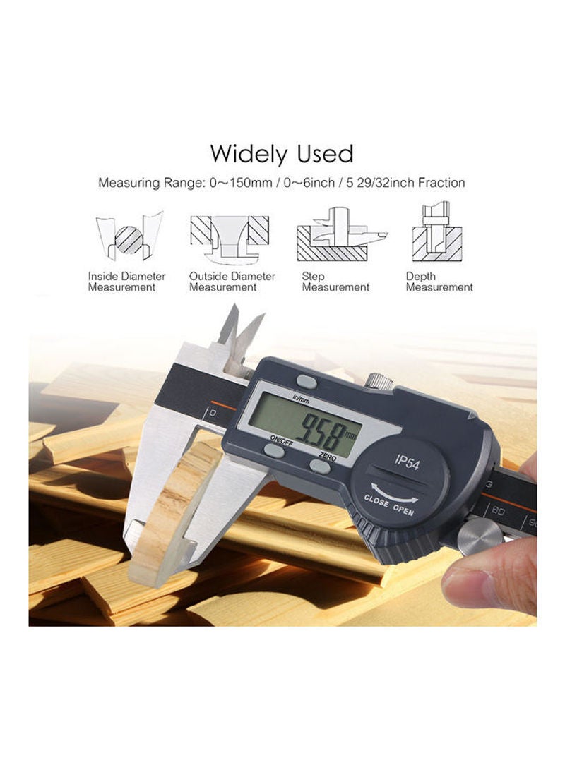 NIBEMINENT Waterproof Digital Vernier Calliper With LCD Display Multicolor 26cm - Image 4