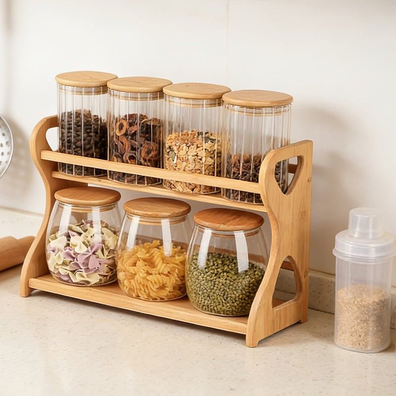 Bamboo Multi-Tier Spice Rack Cabinet Organizer – 2 Tier Shelving for Kitchen Cabinets, Cupboards And Pantries (No Jars/Bottles Included) - Image 5
