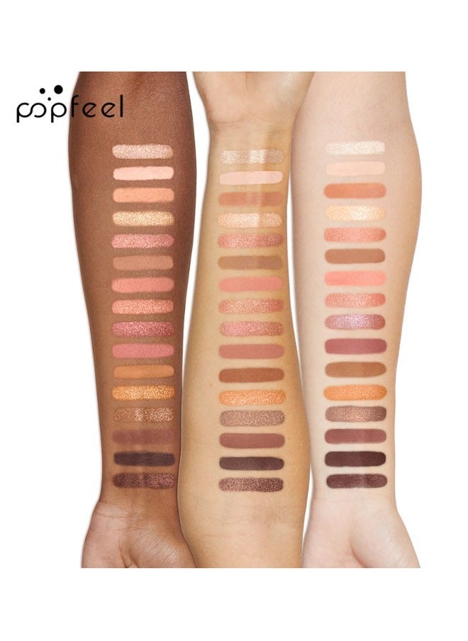 popfeel Gift for Eyeshadow Palette Organic Eyeshadow 16 Colors Highly Pigmented Eyeshadow Metallic Colorful Eyeshadow Palette Long Lasting Nude Eyeshadow Shimmer Palette  - Image 5