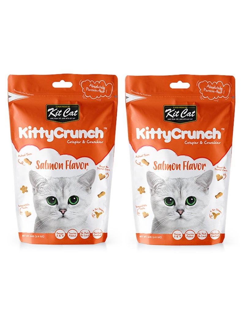 كيت كات قطعتان من كيتي كرانش بنكهة السلمون 2 × 60 جم - Image 1