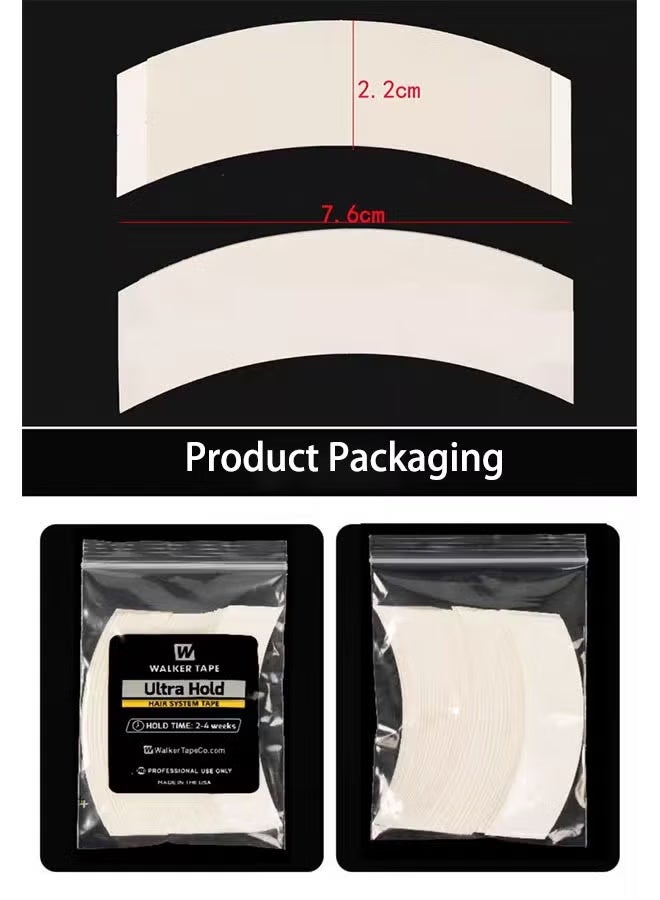 والكر تايب شريط لاصق مزدوج الجوانب للشعر، مقاوم للماء، مناسب للشعر البشري، للرجال والنساء، شريط شعر مستعار، نظام شعر بديل، وصلات شعر/كونتور C (36 قطعة) - Image 2