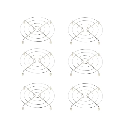 Embassy Stainless Steel Trivet/Hot Pot Stand for Kitchen, Round | Size - 14.5 cm | Pack of 6 | Heat Resistant Trivet | Cooker/Vessel Stands | Dining Table Stands for Hot Dishes - Image 1