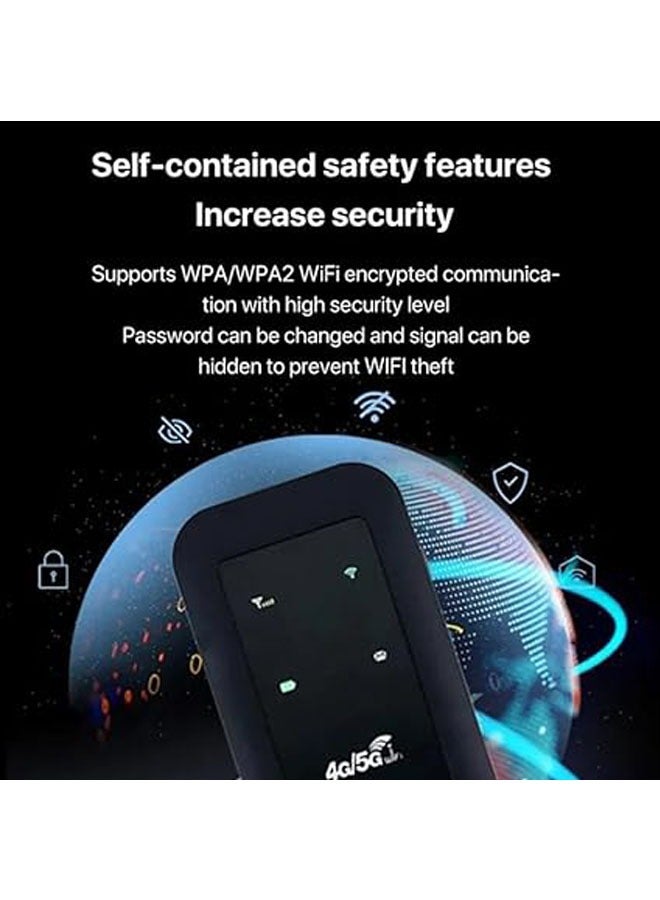 Wireless Portable WiFi, 4G LTE Mobile Broadband WiFi Wireless Router Portable MiFi Hotspot, 150Mbps Mini Travel Wireless Pocket WiFi with SIM Card Slot - Image 5
