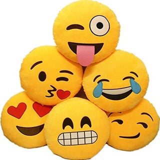 Supreme Home Collective Plush Emoji Pillow Soft Round CrazyKissLaughLovingGrinningElation Decorative Cushion 11x11 inches28x28cm Pack of 6 - pzsku/Z948084325DB3B482247CZ/45/1745820459/d95e780c-72ea-4c5f-8d30-fb3b246cc29f