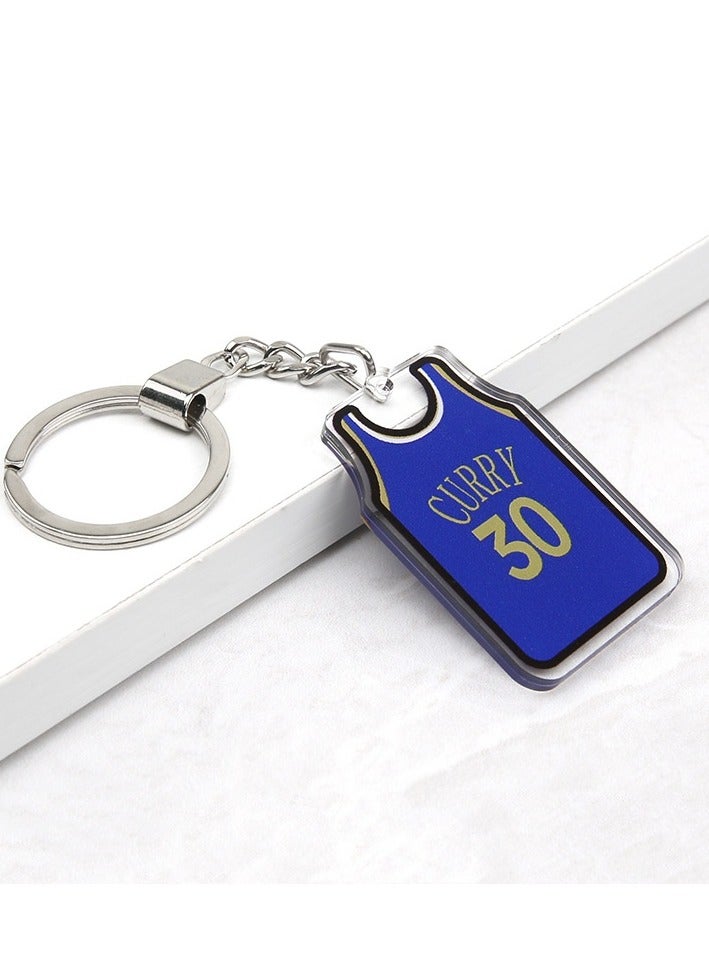 Generic NBA Jersey Keychain Kobe James Basketball Star Jordan Acrylic Keychain Wholesale Backpack Pendant