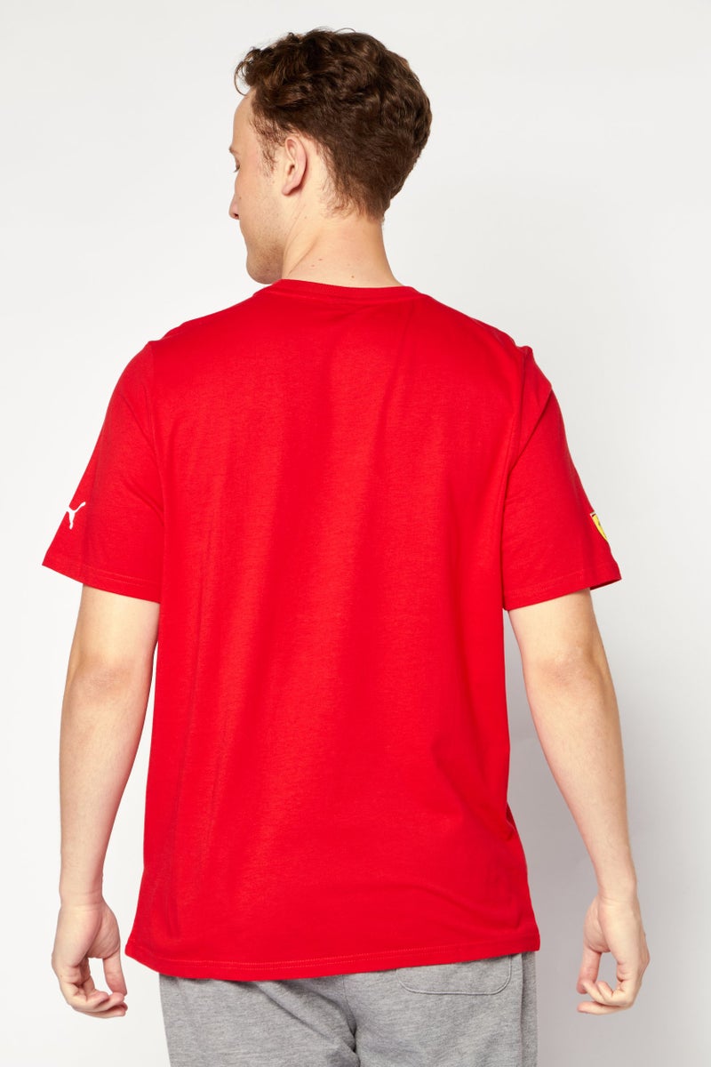 PUMA تي شيرت رياضي قصير الأكمام للرجال من بومة × سكوديريا فيراري، أحمر - Image 3