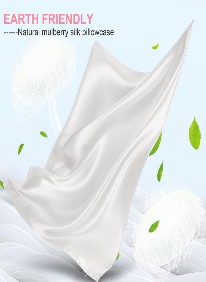 LYSHIN Mulberry Silk Pillow Cases Standard Size with Hidden Zipper, Ultra Smooth and Soft Breathable Cooling Silk Satin Pillowcase for Hair and Skin, Gifts for Women Men (Ivory, 20x26 Inches, 1 Pack) - Image 2