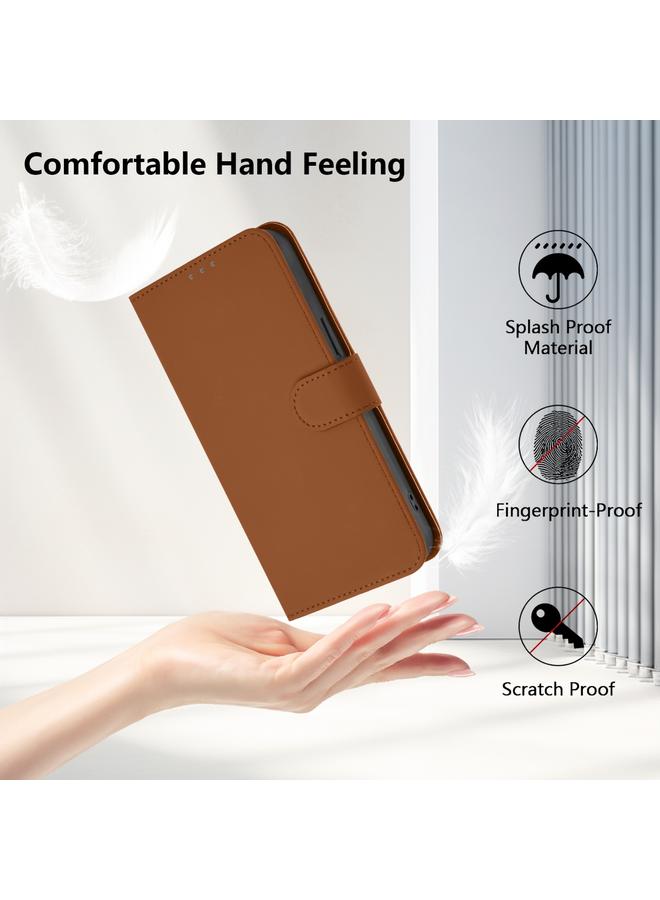 Case For Cubot A20 Skin Feel Solid Color Leather Phone Case with Lanyard