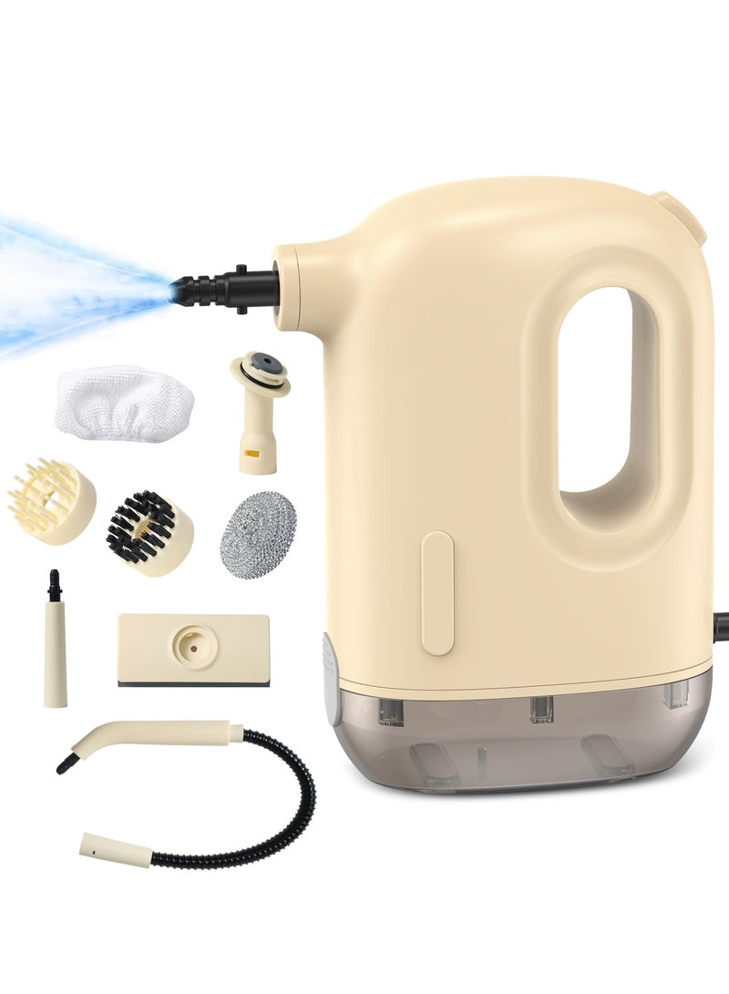 XiuWoo Steam Cleaner, Handheld Steam Cleaner with 8 Accessories, with 300 ml Tank, 3 Bar Steam Pressure, Use for Cleaning Sofas, Floors, Kitchens, Cars, Bathrooms, Windows, Clothes  - Image 1