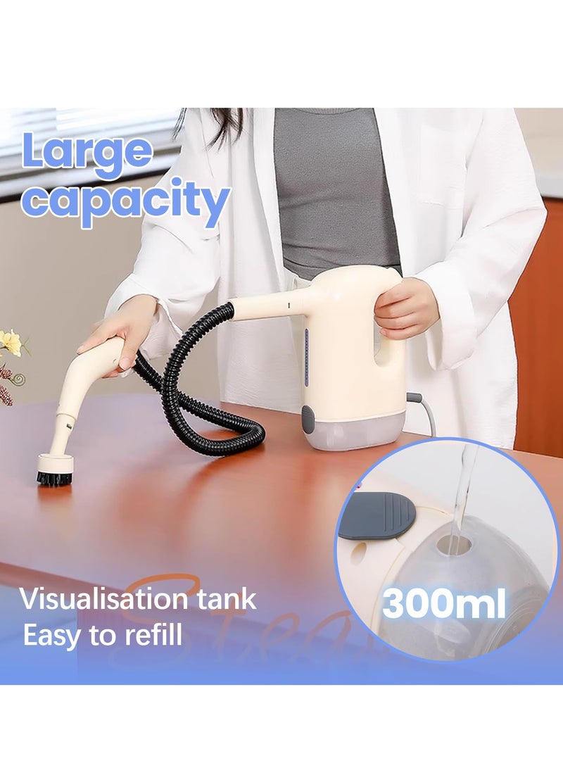 XiuWoo Steam Cleaner, Handheld Steam Cleaner with 8 Accessories, with 300 ml Tank, 3 Bar Steam Pressure, Use for Cleaning Sofas, Floors, Kitchens, Cars, Bathrooms, Windows, Clothes  - Image 3