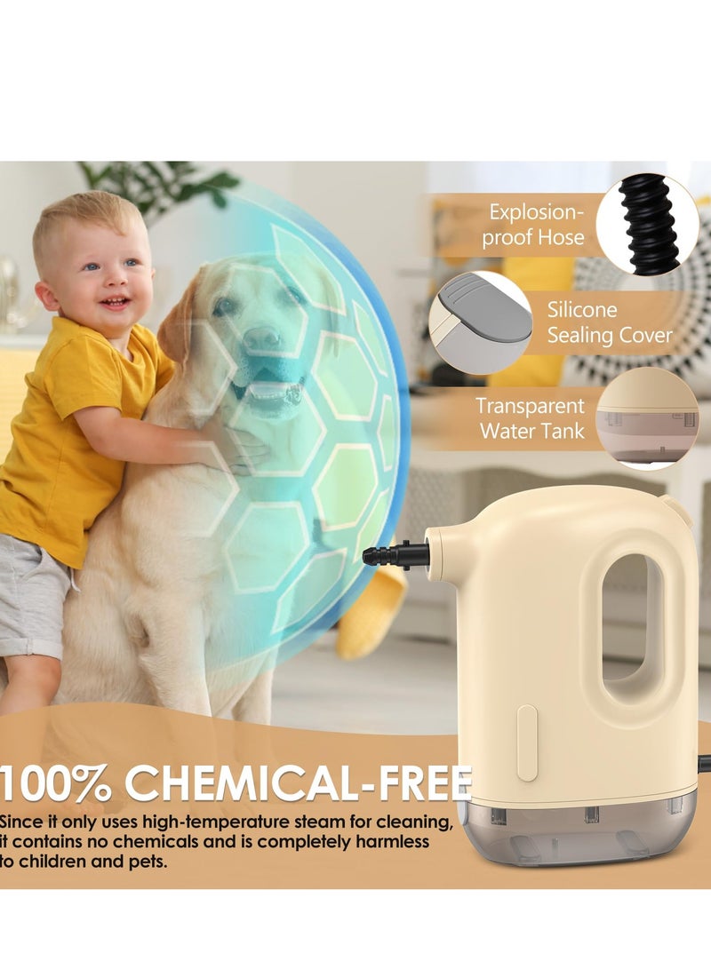 XiuWoo Steam Cleaner, Handheld Steam Cleaner with 8 Accessories, with 300 ml Tank, 3 Bar Steam Pressure, Use for Cleaning Sofas, Floors, Kitchens, Cars, Bathrooms, Windows, Clothes  - Image 4