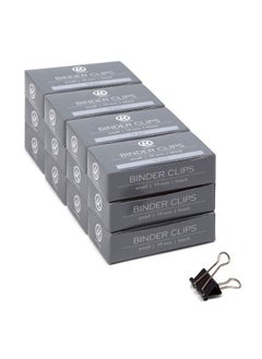 U Brands Binder Clips Small 3 4Inch Width 1 3Inch Paper Holding Capacity Black And Silver Steel 144Count 653U0824  - Image 1