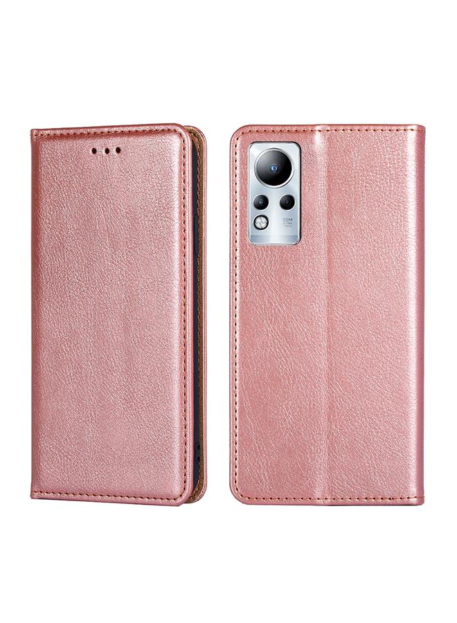 S-TOP Case For Infinix Note 11 Gloss Oil Solid Color Magnetic Leather Phone Case - Image 1