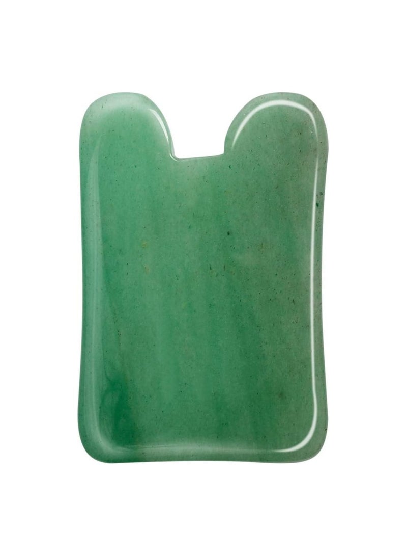 Generic 1 pcs Scraping Massage Tool, Facial Tool Natural Jade Stone Message Board for Body, Neck, Face(Green)  - Image 2