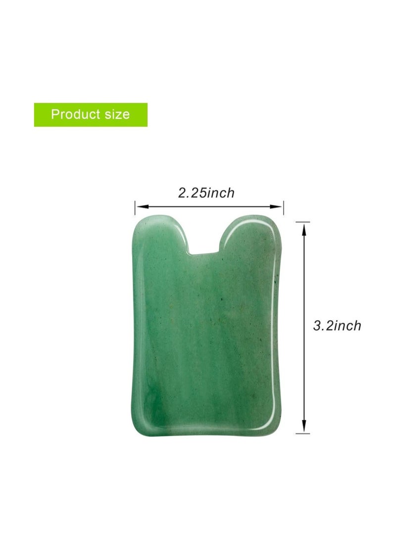 Generic 1 pcs Scraping Massage Tool, Facial Tool Natural Jade Stone Message Board for Body, Neck, Face(Green)  - Image 4