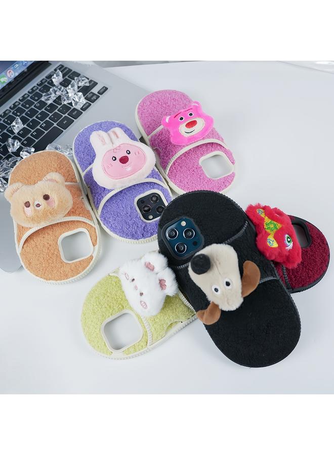 S-TOP Case For iPhone 13 Pro Creative Plush Doll Slipper Design TPU Phone Case - Image 2