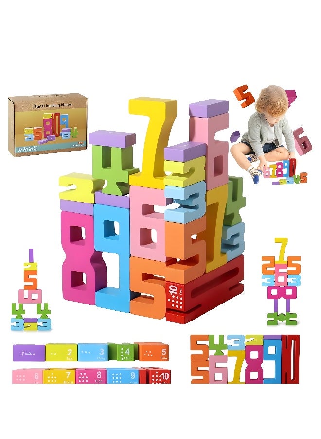DUSALA Brightly Colored Digital Building Blocks with Challenge Cards, Promote Parent-Child Interaction, and Enhance Child Creativity and Confidence  - Image 1