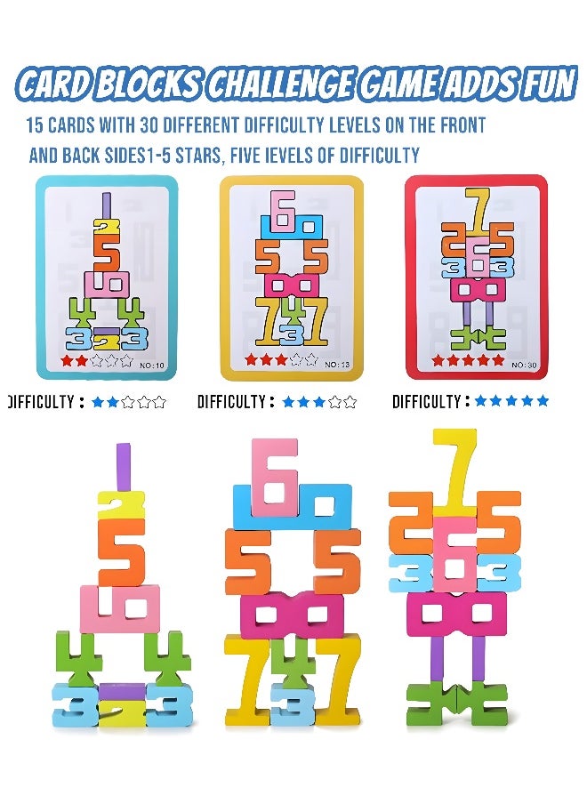 DUSALA Brightly Colored Digital Building Blocks with Challenge Cards, Promote Parent-Child Interaction, and Enhance Child Creativity and Confidence  - Image 3