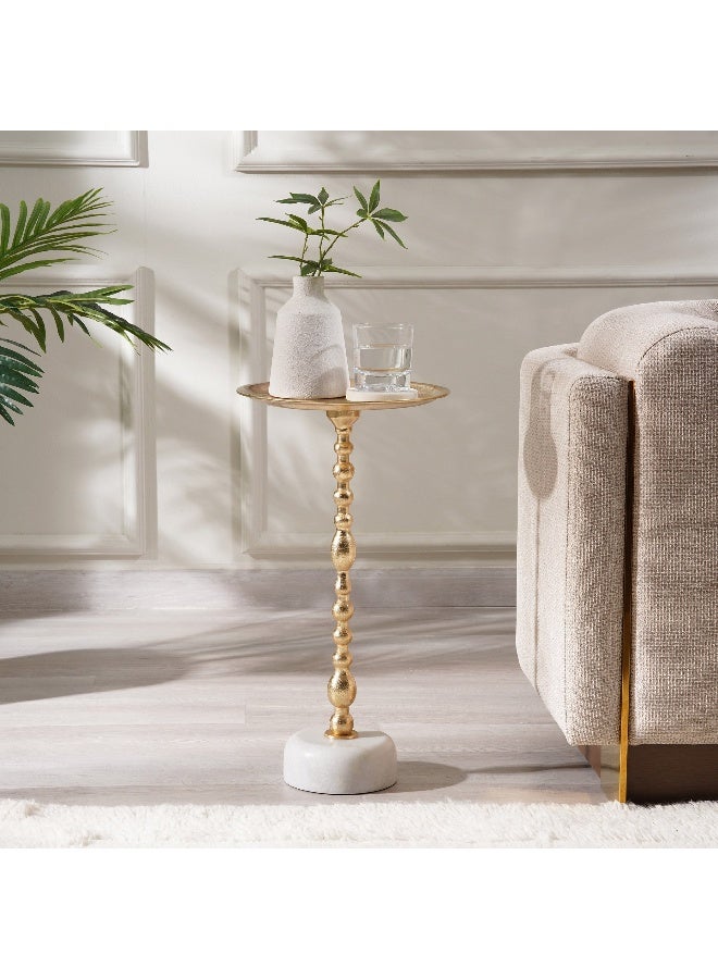 Pan Home Gadgy Accent Table Marble - Gold And White  - Image 5