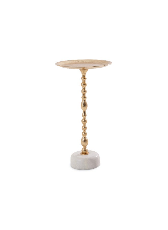 Pan Home Gadgy Accent Table Marble - Gold And White  - Image 2