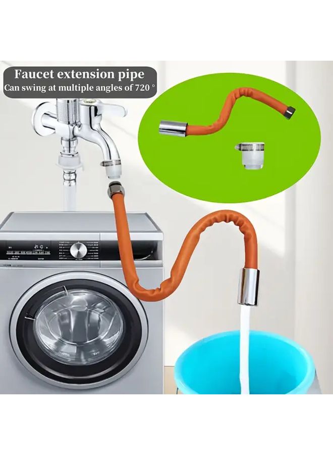 Flexible 360 Degree Twisting Water Hose 11.81 Inch for Faucet Washing Machine - Image 1