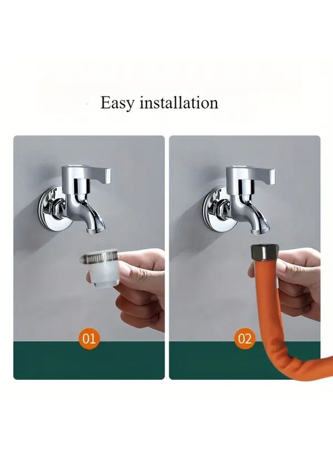 Flexible 360 Degree Twisting Water Hose 11.81 Inch for Faucet Washing Machine - Image 2