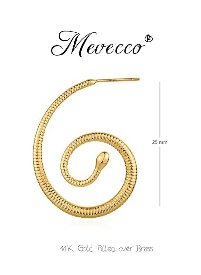 Mevecco Women Huggie Earrings Gold Hoop 14K Gold Filled Small Simple Handmade Hypoallergenic Everyday Jewelry - Image 4
