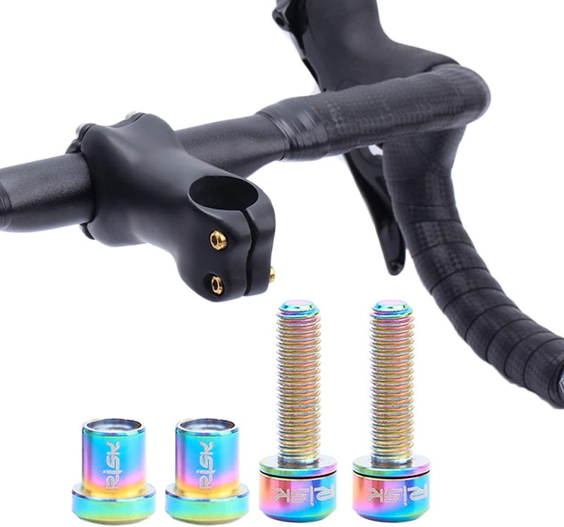 klarako Bike Stem Bolts M5 18mm Bicycle Stem Bolt Titanium Alloy Bolt Screws Bike Stem Bolts for Mountain Bicycle Stem Parts Bike Screws Accessories - Image 4