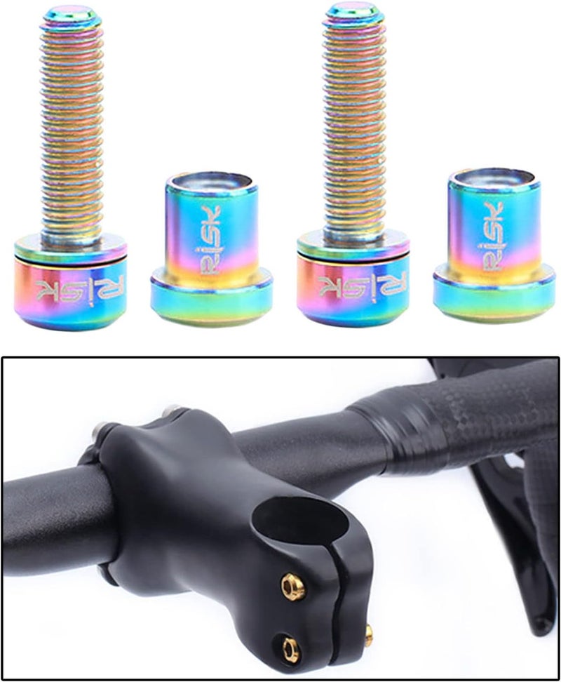 klarako Bike Stem Bolts M5 18mm Bicycle Stem Bolt Titanium Alloy Bolt Screws Bike Stem Bolts for Mountain Bicycle Stem Parts Bike Screws Accessories - Image 5