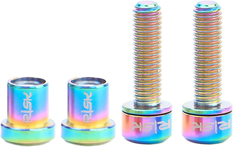 klarako Bike Stem Bolts M5 18mm Bicycle Stem Bolt Titanium Alloy Bolt Screws Bike Stem Bolts for Mountain Bicycle Stem Parts Bike Screws Accessories - Image 1