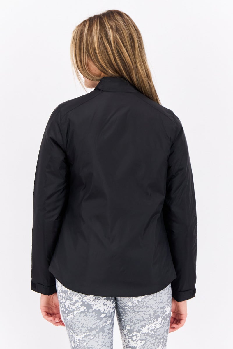 Lyle & Scott جاكيتات واقية من الرياح بشعار العلامة التجارية للنساء، أسود - Image 3