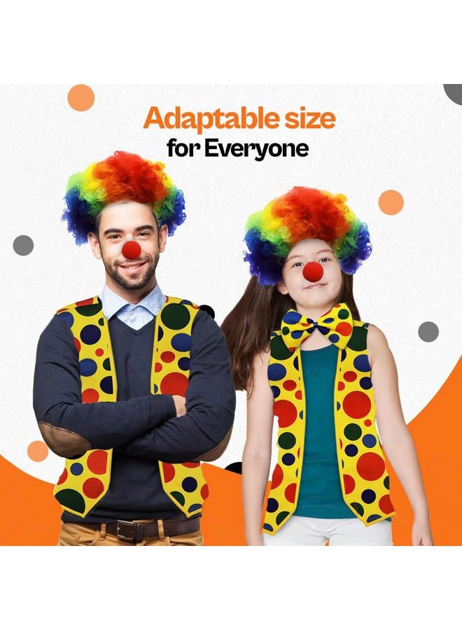 Tigerdoe Clown Costume - Clown Nose Clown Wig Bow Tie and Vest - 4 Pc Clown Dress Up Accessories - Image 4