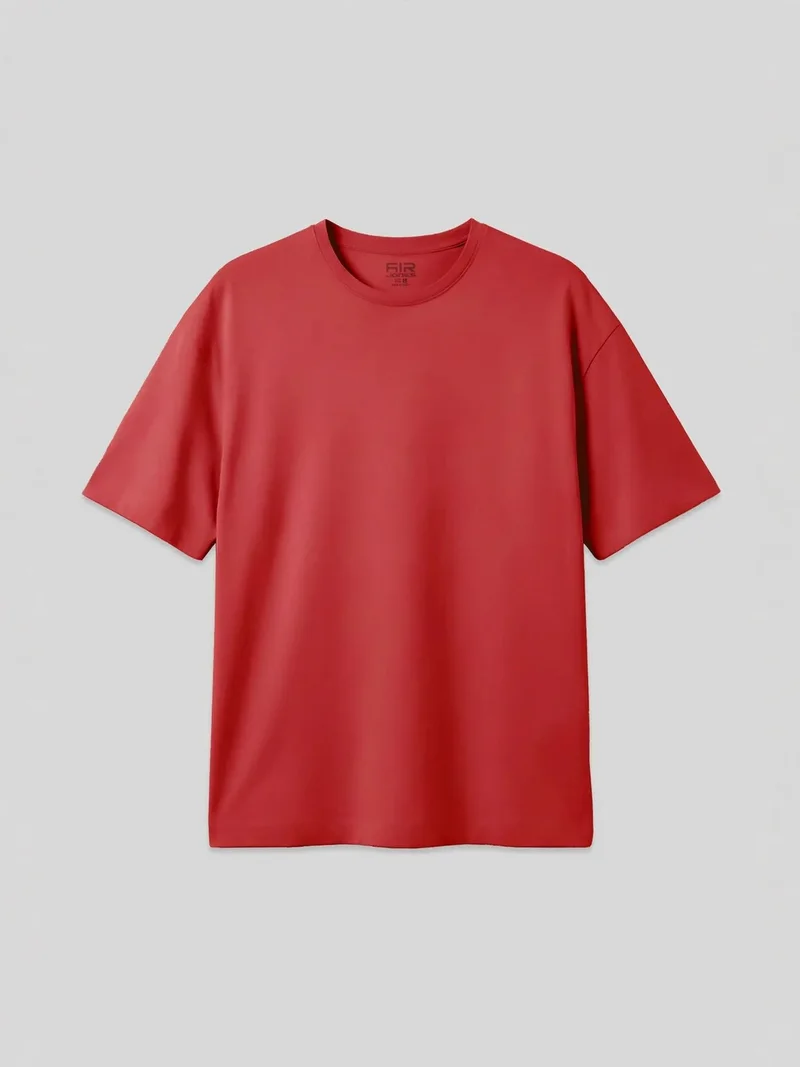 تومي لايف TOMMY Oversized Cotton Blend Crew Neck T-Shirt