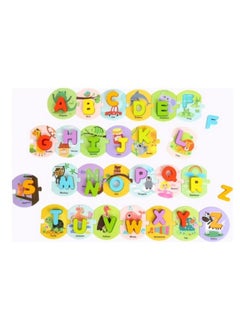 TOOKY TOY Wooden Alphabet Puzzle Toy  - Image 2