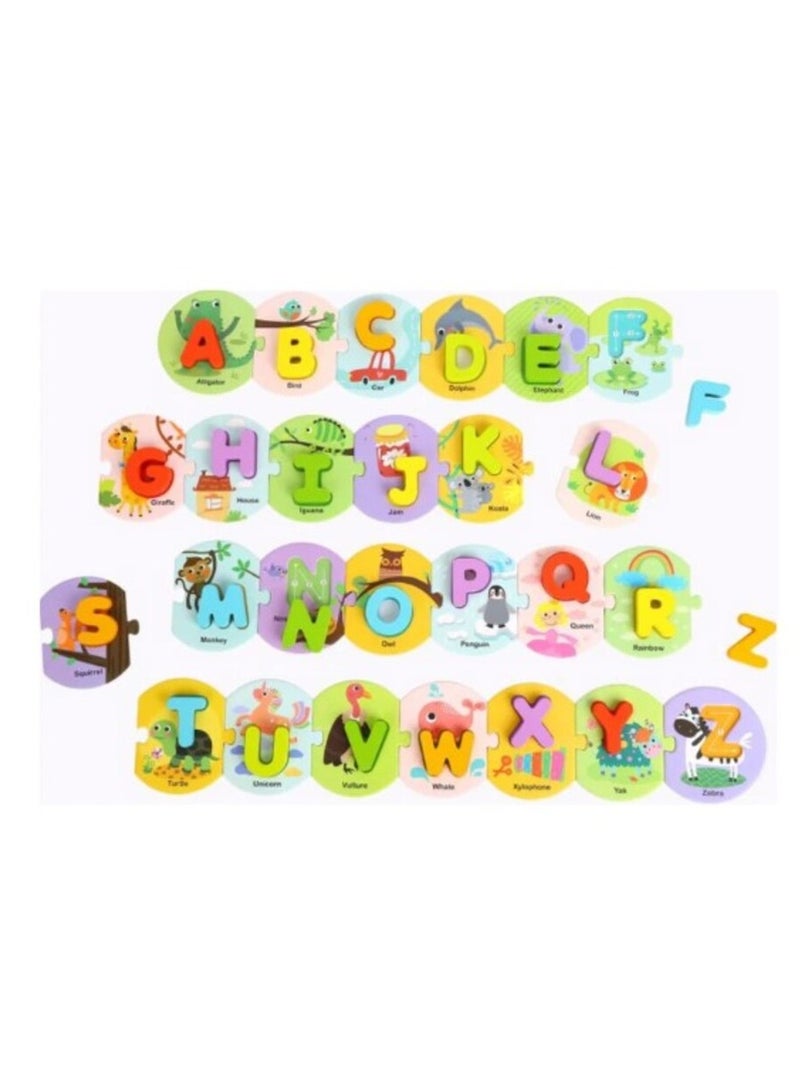 TOOKY TOY لعبة ألغاز الحروف الخشبية - Image 2