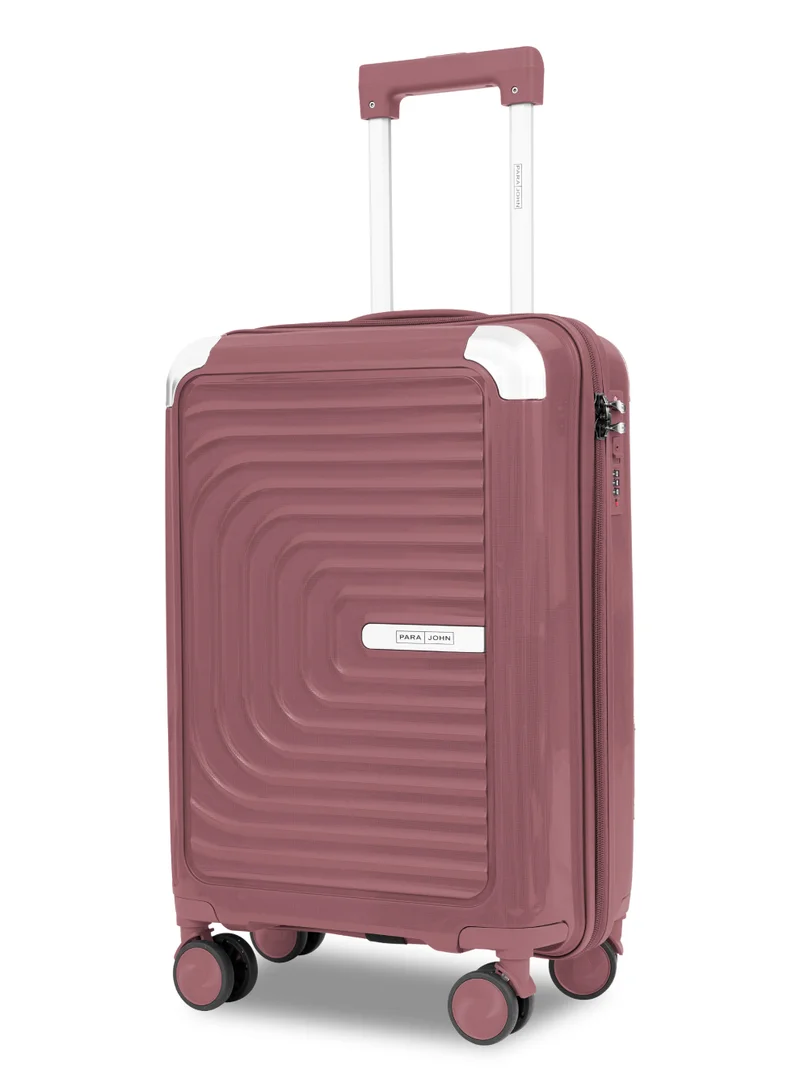 PARAJOHN Parajohn 20-Inch Premium PP Cabin Luggage Trolley Bag with 8 Spinner Wheels & Combination Lock – Lightweight Carry-On Travel Bag for Men & Women – Rose Gold