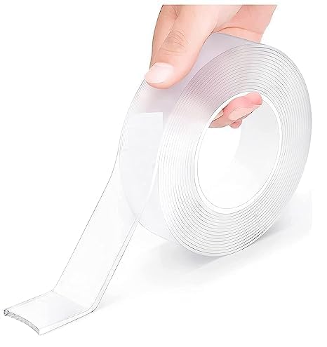 ORENAME ORENAME Jal Double Sided Tape Heavy Duty strong And Sticky Adhesive Reusable Strong Wall Tape Multipurpose Removable Clear & Tough Mounting Tape Picture Hanging Strips Poster Carpet Tape (1)  - Image 1