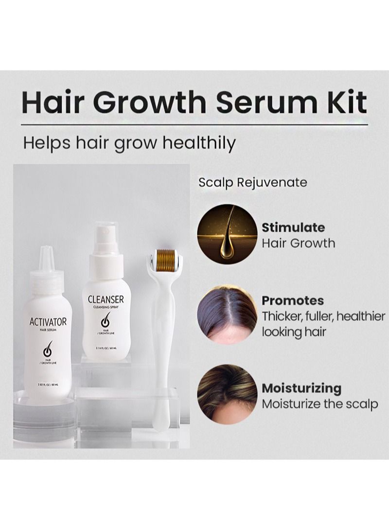 HaLunhi Hair Care Essence Nourishing Hair Thick Shine Hair Nutrition Essence Set (Essence + Roller Cleaner + Roller) - Image 2