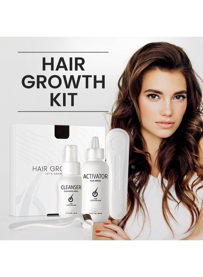 HaLunhi Hair Care Essence Nourishing Hair Thick Shine Hair Nutrition Essence Set (Essence + Roller Cleaner + Roller) - Image 5