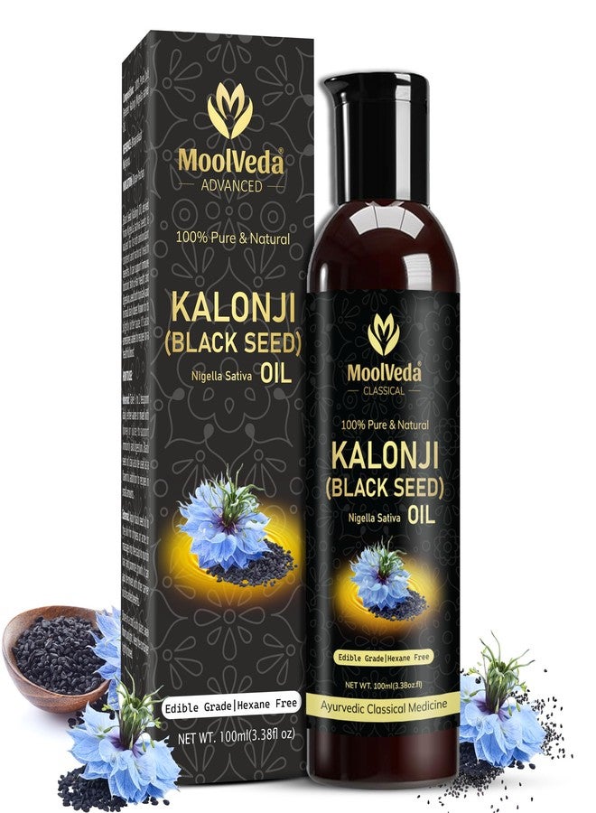 Moolveda Premium Cold Pressed Kalonji Oil - Virgin Grade - Black Seed Oil - Nigella Sativa - 100ml - Image 1