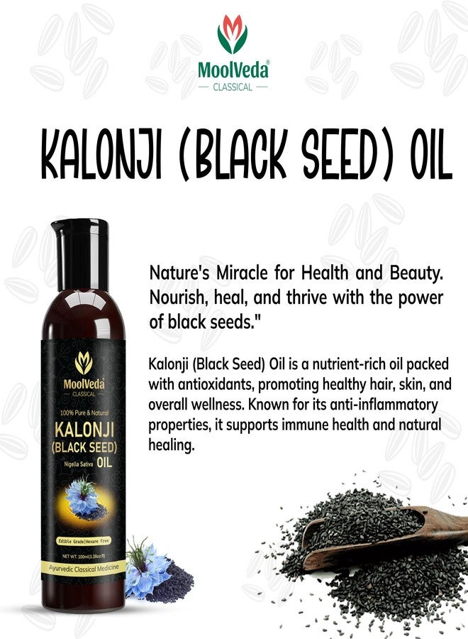 Moolveda Premium Cold Pressed Kalonji Oil - Virgin Grade - Black Seed Oil - Nigella Sativa - 100ml - Image 2