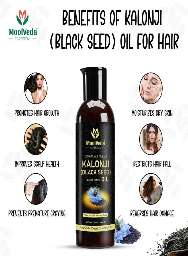 Moolveda Premium Cold Pressed Kalonji Oil - Virgin Grade - Black Seed Oil - Nigella Sativa - 100ml - Image 4