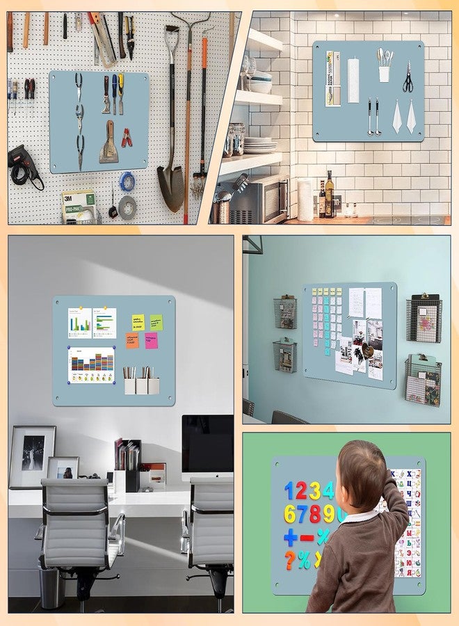 Beclumas 2Pack Magnetic Board 17.5" x 11.4" Magnet Bulletin Board is Suitable for displaying Notes, Photos,Magnetic Letters,Suitable for Walls, refrigerators, cabinets, etc（Blue） - Image 5