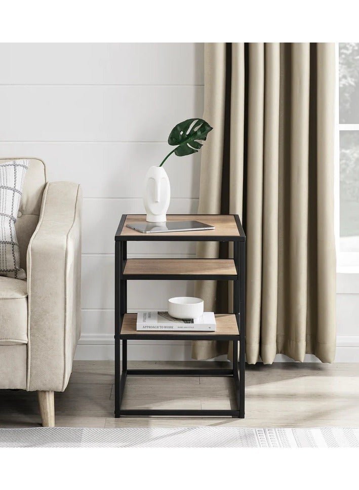 الماسة للأثاث المعدني  طاولة قهوة مودرن بتصميم معدني وخشب من Masa Furniture - عملية وأنيقة للمنازل العصرية - Image 2