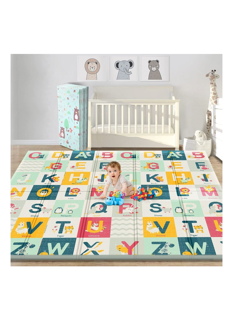 DMG TECH Baby Play Mat, 200 * 180 CM Foldable Baby Play Mat, Waterproof Foam Floor Baby Crawling Mat, Portable Baby Playmat for Infants, Toddler, Kids, Indoor Outdoor Use  - Image 1